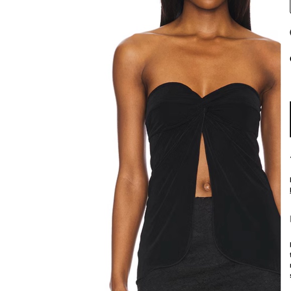 NWT Free People Call Me Later Black Strapless Flutter Top Tunic, XL - Picture 2 of 12